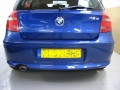BMW 118d. Rear parking sensors fitted and colour coded in factory locations.