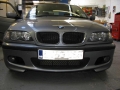 BMW 320d. Front parking sensors installed to factory locations to mantain the original equipment look of the vehicle.