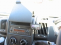 Citroen Relay Van. Parrot CK3100 handsfree phone kit fitted. "No Holes" mounting bracket manufactured to mount display in view of driver and also allowing note pad tray to still move.