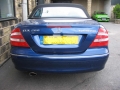 Mercedes CLK 230. Rear parking sensors installed to standard locations and collour coded to body colour.