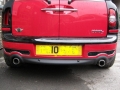Mini Clubman Cooper S. Rear Parking sensors installed into standard locations.
