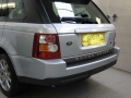 Range Rover Sport. Rear parking sensors fitted into factory locations to give the standard look.